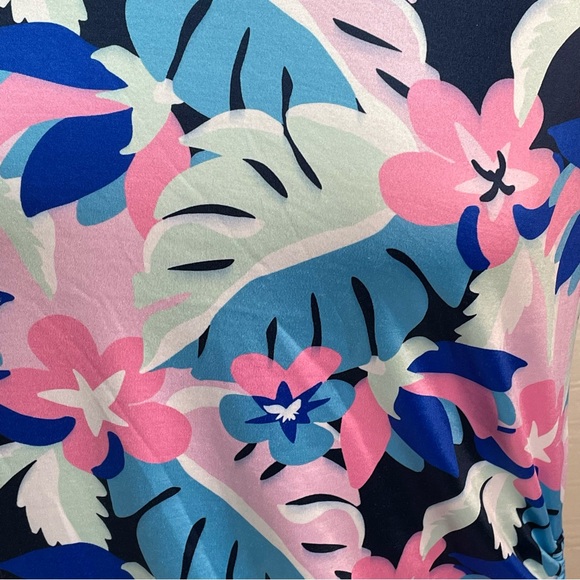 Stella Parker UPF 30 Rashguard Ruched Side Long Sleeve Floral Size M - Picture 5 of 8